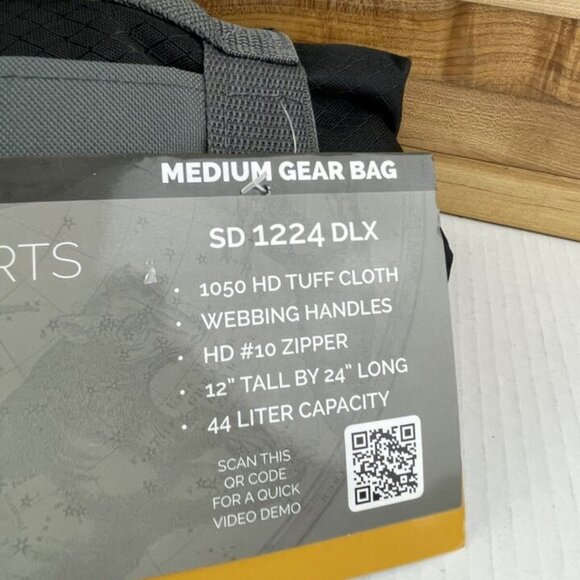 North Star Sports SD1224 Diamond Ripstop Standard 12" x 24" Black Med Gear Bag - Picture 7 of 7